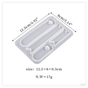 Rectangle Bookmark Epoxy Resin Silicone Mold for DIY Crafts