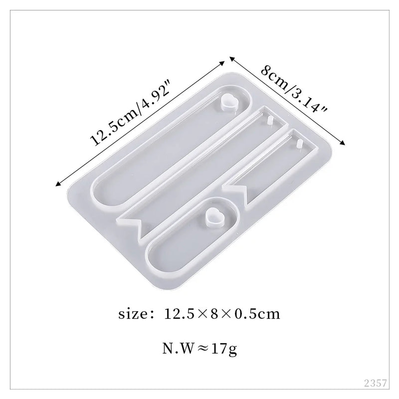 Rectangle Bookmark Epoxy Resin Silicone Mold for DIY Crafts