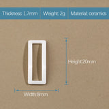 Rectangle Ceramic Accessories Smooth Bracelet Necklace Earrings Never Fade