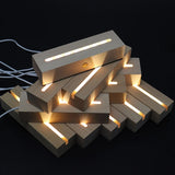 Wooden LED Display Pedestal for Crystals