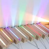 Wooden LED Display Pedestal for Crystals