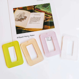 Resin Plastic Eardrop Accessories Pendant Necklace Charms 6pcs