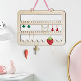 Rectangle Earring Wall Hanging Holder Wood, Home Decor Durable