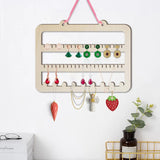 Rectangle Earring Wall Hanging Holder Wood, Home Decor Durable