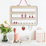 Rectangle Earring Wall Hanging Holder Wood, Home Decor Durable
