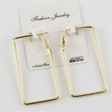 Rectangle Metal Earrings Modern Fashion Jewelry