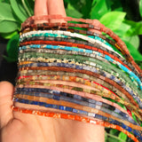 Rectangle Sea Sediment Howlite Labradorite Stone Beads 2x5mm