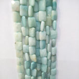 Faceted Amazonite Stone Beads 14x10x5mm Loose Bead
