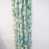 Faceted Amazonite Stone Beads 14x10x5mm Loose Bead