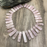 Rose Quartz Crystal Slice Pendant Beads for Jewelry Making