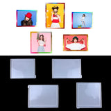 Silicone Mold for Rectangle Square Photo Frame Epoxy Glue Crafts Home Decor