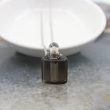 Rectangle Tiger Eye/Lazuli/Amethysts Perfume Bottle Pendant Necklace