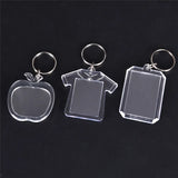 Acrylic Insert Photo Frame Keychain DIY Split Ring Key Chain