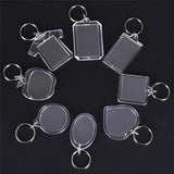 Acrylic Insert Photo Frame Keychain DIY Split Ring Key Chain