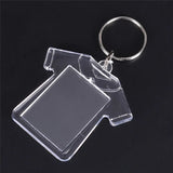 Acrylic Insert Photo Frame Keychain DIY Split Ring Key Chain