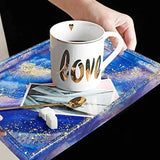 Rectangle Tray Epoxy Resin Mold Fruit Plate Board Tea Cup Coaster Silicone Mould