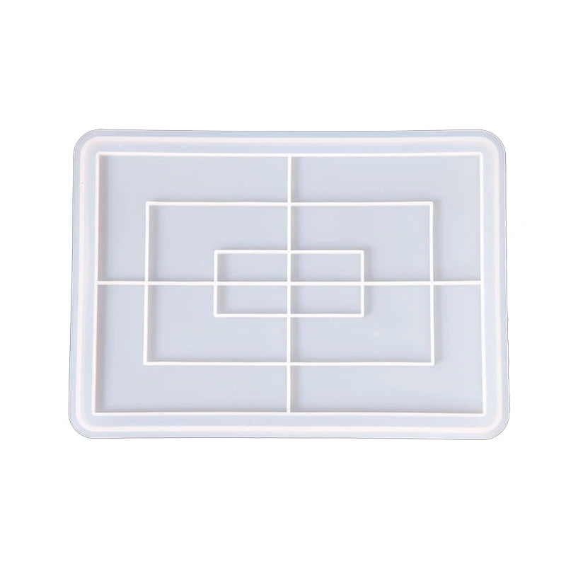 Rectangle Tray UV Crystal Epoxy Mold Resin Silicone Mould DIY Crafts