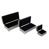 Rectangle Zinc Alloy Trinket Jewelry Box Organizer