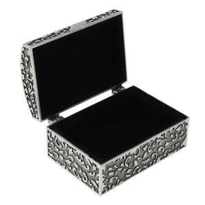 Rectangle Zinc Alloy Trinket Jewelry Box Organizer