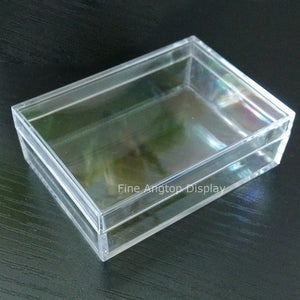 Plastic Jewelry Bracelet Display Case Clear Favor Box with Cover Lid