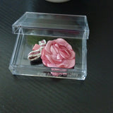 Plastic Jewelry Bracelet Display Case Clear Favor Box with Cover Lid
