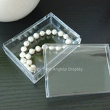 Plastic Jewelry Bracelet Display Case Clear Favor Box with Cover Lid