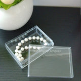 Plastic Jewelry Bracelet Display Case Clear Favor Box with Cover Lid