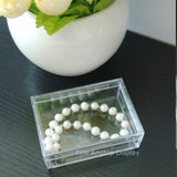 Plastic Jewelry Bracelet Display Case Clear Favor Box with Cover Lid