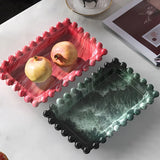 Rectangular Beaded Fruit Box Resin Mold DIY Jewelry Tray Plate Dish Silicone Mou