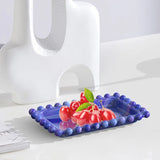 Rectangular Beaded Fruit Box Resin Mold DIY Jewelry Tray Plate Dish Silicone Mou