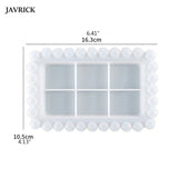 Rectangular Beaded Fruit Box Resin Mold DIY Jewelry Tray Plate Dish Silicone Mou