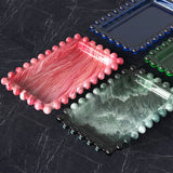 Rectangular Beaded Fruit Box Resin Mold DIY Jewelry Tray Plate Dish Silicone Mou