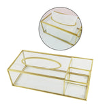 Clear Glass Tissue Box Decorative Napkin Storage Box