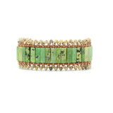 Stone Leather Bracelets Australian Jade Wristband Boho Jewelry Women Gift