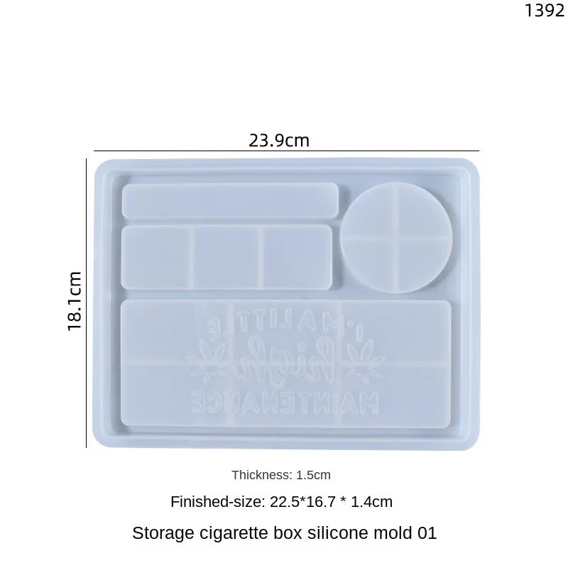 Rectangular Round Silicone Mold for Epoxy Resin Jewelry Box Cosmetic Storage