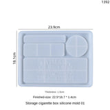 Rectangular Round Silicone Mold for Epoxy Resin Jewelry Box Cosmetic Storage