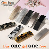 Rectangular Barettes Clip Acetate Sheet Spring Clip Hair Accessories