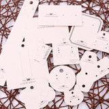 Recycled Paper Earring Card 5*3cm Beige Stud Earing Card 100PCS