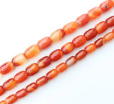 Red Ag 10-18mm Drum shape beads 15inch strand DIY Jewelry Making