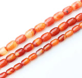 Red Ag 10-18mm Drum shape beads 15inch strand DIY Jewelry Making