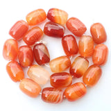 Red Ag 10-18mm Drum shape beads 15inch strand DIY Jewelry Making