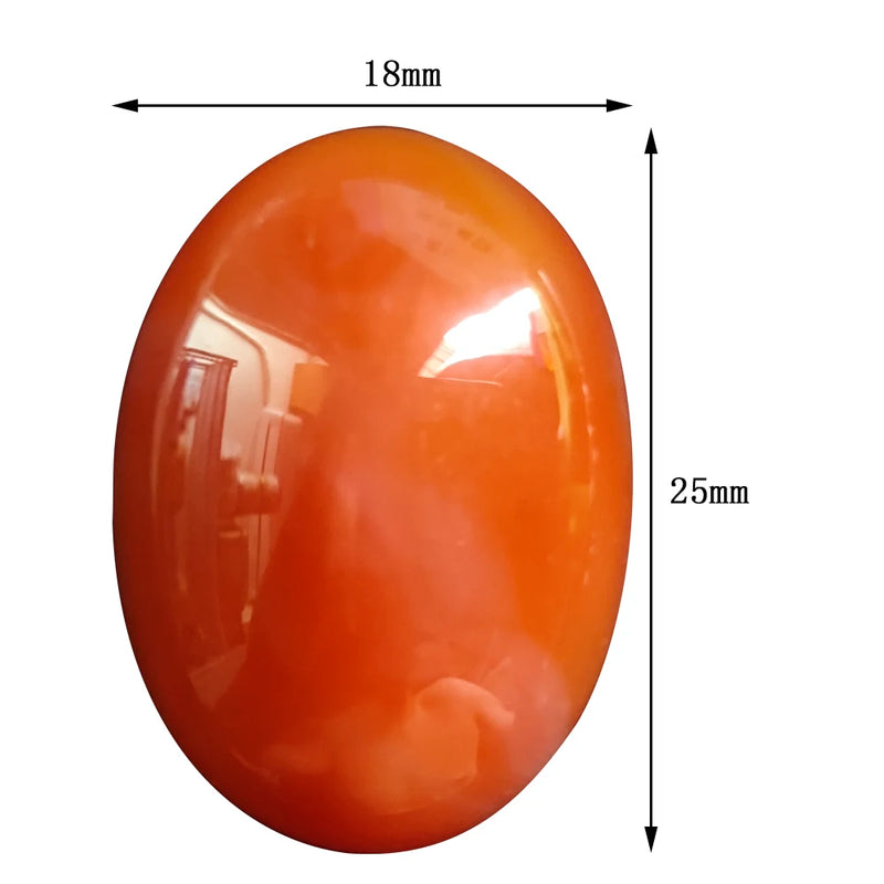 Red Agate 18*25mm Oval Mineral Gemstone Reiki Home Decoration Natural Stone