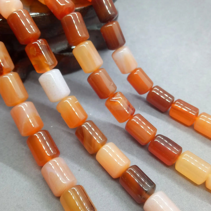 Red Agate Bucket Beads 10*14mm Natural Stone DIY for Bracelet