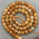 Red Aventurine 6mm Faceted Spacer Cube Beads DIY for Jewelry