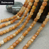 Red Aventurine 6mm Faceted Spacer Cube Beads DIY for Jewelry