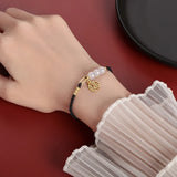 Chalcedony Chinese Character Charm Bracelet