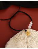 Chalcedony Chinese Character Charm Bracelet