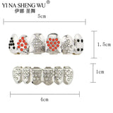 Red Crystal Teeth Grillz Hip Hop Dental Grills Piercing Halloween Gift
