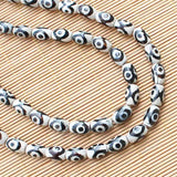 Red/Black Dzi Agat 3eyes 8x12mm Oval Beads 30pcs