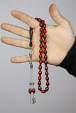 Red Powder Amber Tasbih Rosary Muslim Islam Worship